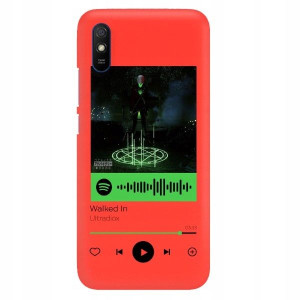 Etui MAT do XIAOMI REDMI 9A Czerwony Spotify Wzory