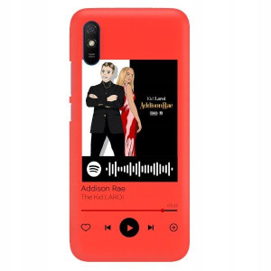 Etui MAT do XIAOMI REDMI 9AT Czerwony Muzyka Wzory