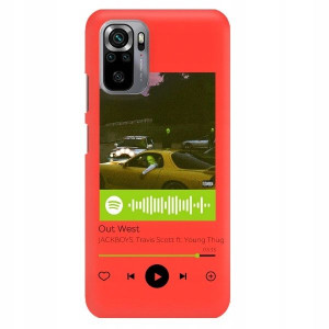 Etui MAT do XIAOMI REDMI NOTE 10 4G Czerwony Wzory