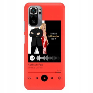 Etui MAT do XIAOMI REDMI NOTE 10S Czerwony Wzory