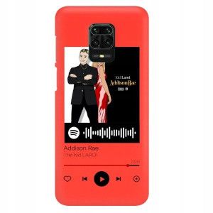 Etui MAT do XIAOMI REDMI NOTE 9 PRO Czerwony Wzory