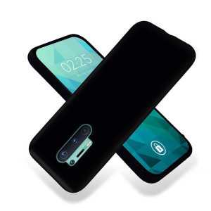 Etui Matowe Czarne + Szkło 9H do ONEPLUS 8 PRO
