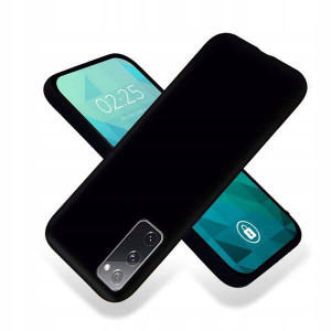 Etui Matowe Czarne + Szkło 9H do SAMSUNG S20FE