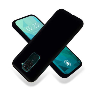 Etui Matowe Czarne + Szkło do XIAOMI REDMI NOTE 9
