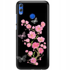 Etui Matowe Czarne Do Huawei Honor 8x Case Wzory