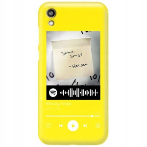 Etui Matowe do HUAWEI HONOR 8S ŻÓŁTY Spotify Wzory