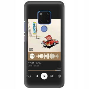 Etui Matowe do HUAWEI MATE 20 Czarny Spotify Wzory
