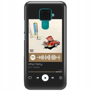 Etui Matowe do HUAWEI MATE 30 LITE Czarny Wzory