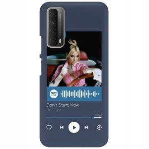 Etui Matowe do HUAWEI P SMART 2021 Granat Wzory