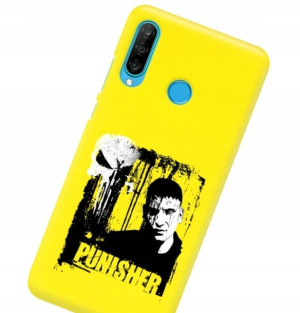 Etui Matowe do HUAWEI P30 LITE ŻÓŁTY Filmy Wzory