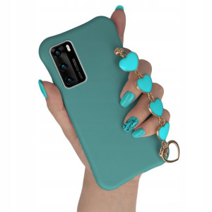 Etui Matowe Do Huawei P40 5g Morski Z Łańcuszkiem