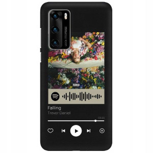 Etui Matowe do HUAWEI P40 Czarny Spotify Top Wzory