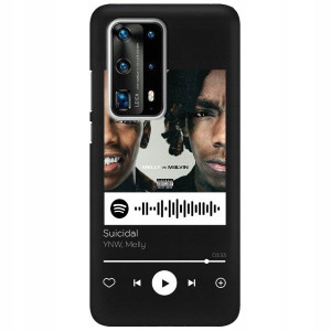 Etui Matowe do HUAWEI P40 PRO PLUS Czarny Wzory