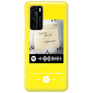 Etui Matowe do HUAWEI P40 ŻÓŁTY Spotify Top Wzory