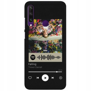 Etui Matowe do HUAWEI Y6P Czarny Spotify Top Wzory