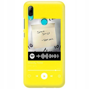 Etui Matowe do HUAWEI Y7 2019 ŻÓŁTY Spotify Wzory