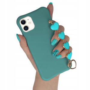 Etui Matowe Do Iphone 11 Morski Łańcuszek Serce