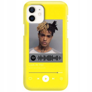 Etui Matowe do IPHONE 12 ŻÓŁTY Spotify Modne Wzory