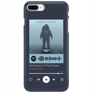 Etui Matowe do IPHONE 8 PLUS Granat Spotify Wzory