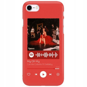 Etui Matowe do IPHONE SE 2020 Czerwony Modne Wzory