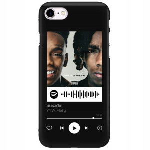 Etui Matowe do IPHONE SE3 Czarny Spotify Top Wzory