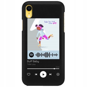 Etui Matowe do IPHONE XR Czarny Spotify Top Wzory