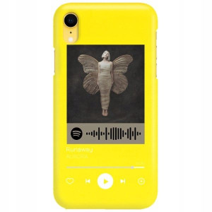 Etui Matowe do IPHONE XR ŻÓŁTY Spotify Modne Wzory