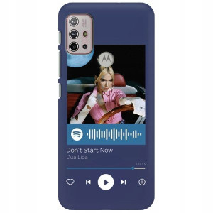 Etui Matowe do MOTOROLA G30 Granat Spotify Wzory