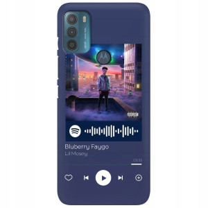 Etui Matowe do MOTOROLA G50 Granat Spotify Wzory