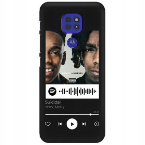 Etui Matowe do MOTOROLA G9 Czarny Spotify Wzory