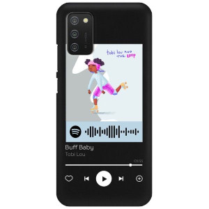 Etui Matowe do SAMSUNG A02s Czarny Spotify Wzory