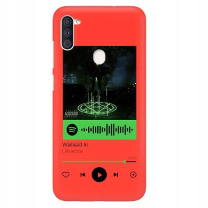 Etui Matowe do SAMSUNG A11 Czerwony Spotify Wzory