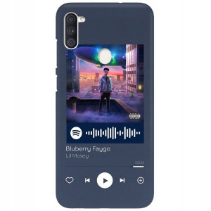 Etui Matowe do SAMSUNG A11 Granat Spotify Wzory
