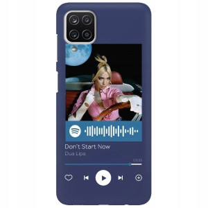 Etui Matowe do SAMSUNG A12 Granat Spotify Wzory