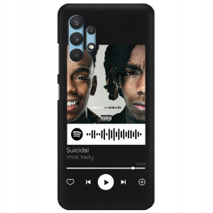 Etui Matowe do SAMSUNG A32 4G Czarny Spotify Wzory