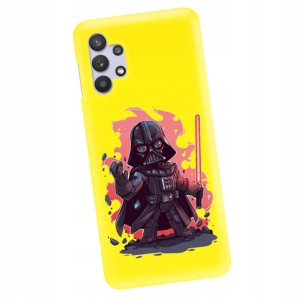 Etui Matowe do SAMSUNG A32 4G Żółte Filmy Wzory