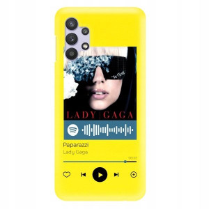 Etui Matowe do SAMSUNG A32 4G ŻÓŁTY Spotify Wzory
