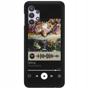 Etui Matowe do SAMSUNG A32 Czarny Spotify Wzory