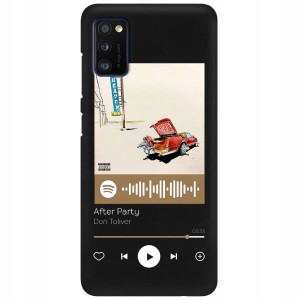 Etui Matowe do SAMSUNG A41 Czarny Spotify Wzory