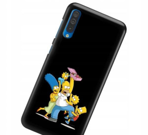 Etui Matowe do SAMSUNG A50 Czarny Gry Filmy Wzory