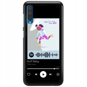 Etui Matowe do SAMSUNG A50 Czarny Spotify Wzory