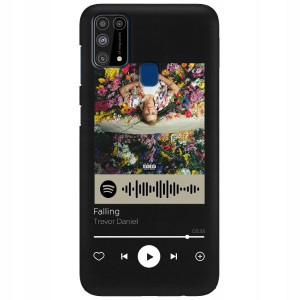 Etui Matowe do SAMSUNG M31 Czarny Spotify Wzory