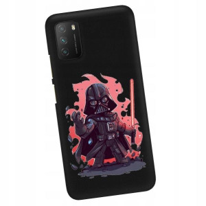 Etui Matowe do XIAOMI POCO M3 Czarny Filmy Wzory