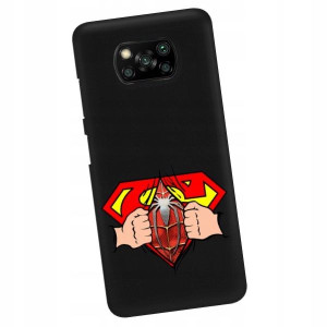 Etui Matowe do XIAOMI POCO X3 Czarny Filmy Wzory