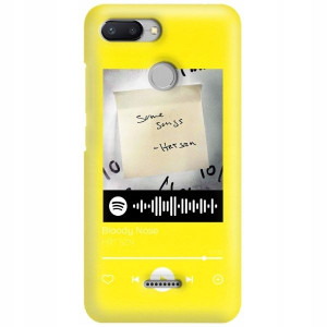 Etui Matowe do XIAOMI REDMI 6 ŻÓŁTY Spotify Wzory