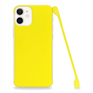 Etui Matowe Plecki Do Iphone 12 Mini Case Żółty