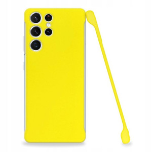 Etui Matowe Plecki Do Samsung S21 Ultra Żółty