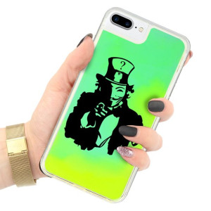 ETUI PIASEK FLUO do IPHONE 6 PLUS Zielony Wzory
