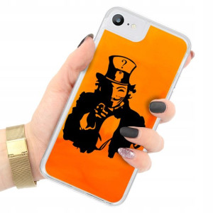 Etui PIASEK FLUO do IPHONE 7/8 Pomarańczowy Wzory