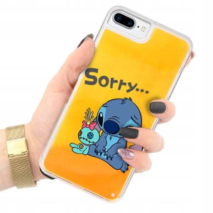 Etui Piasek Fluo Do Iphone 8 Plus Pomarańcz Wzory